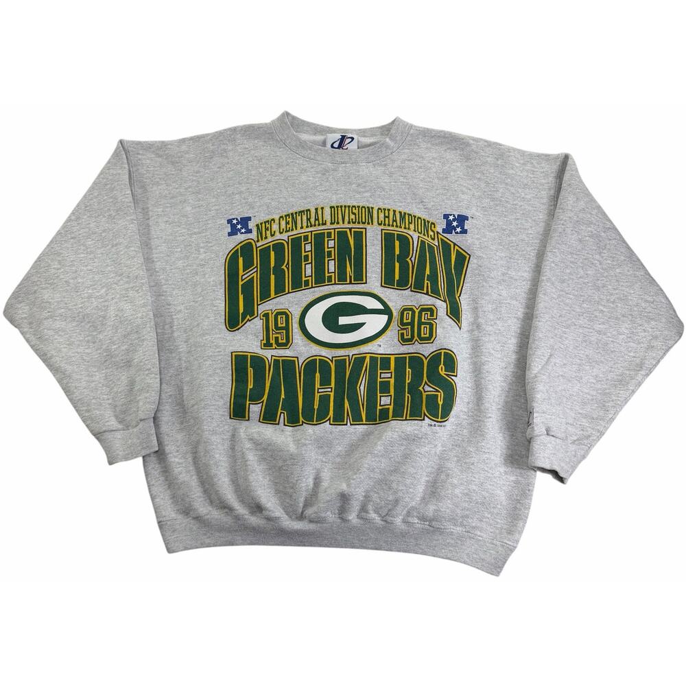 Vintage 90s Green Bay Packers Crewneck Logo Athletic Men's Large Boxy Sweatshirt